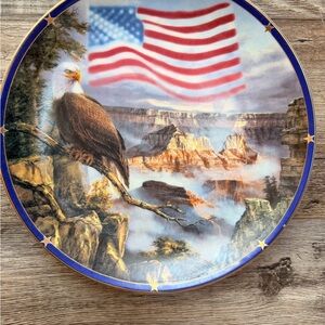 Patriotic Eagle Decorative Plate minted limited edition